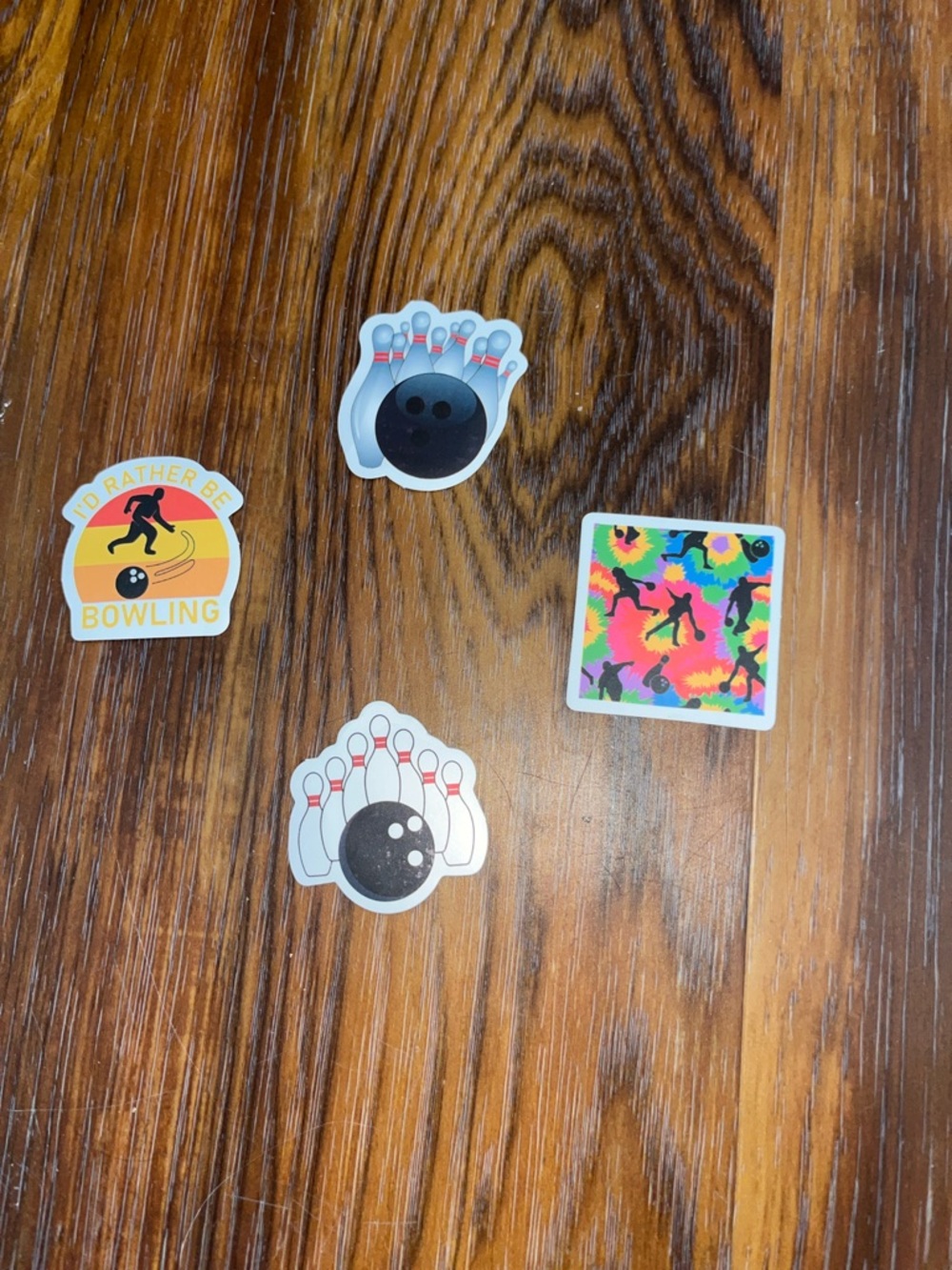 Colorful Bowling Sticker Pack — Retro Pins & Ball Designs